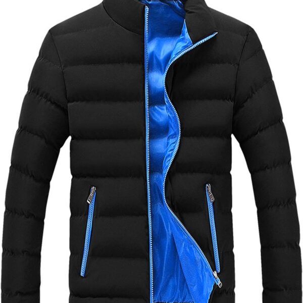 Men Winter Jackets Warm Down Jacket Full Zip Puffer Jacket Quilted Insulated Jacket Warm Puffy Jackets