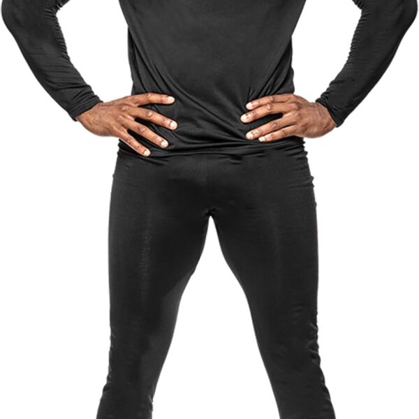 Mens 2 Piece Fleece Lined Thermal Underwear Set, Insulated Long Johns Pant and Base Layer Top