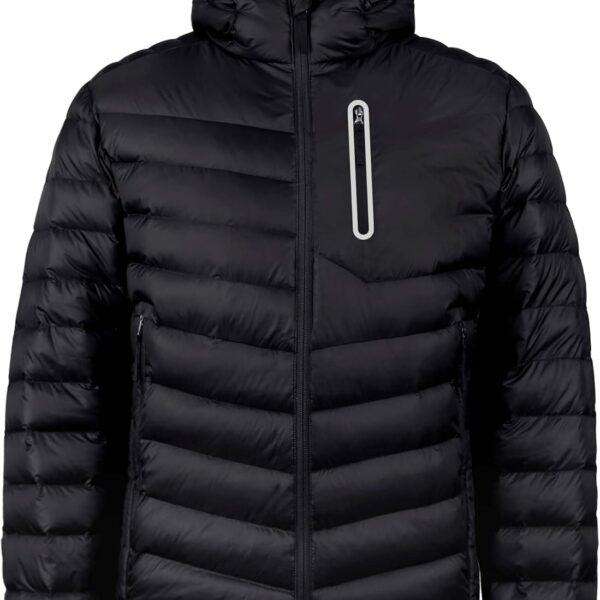 Men's Down Jacket Hooded Packable Down Puffer Jacket Lightweight Water-Resistant Insulated Down Jacket