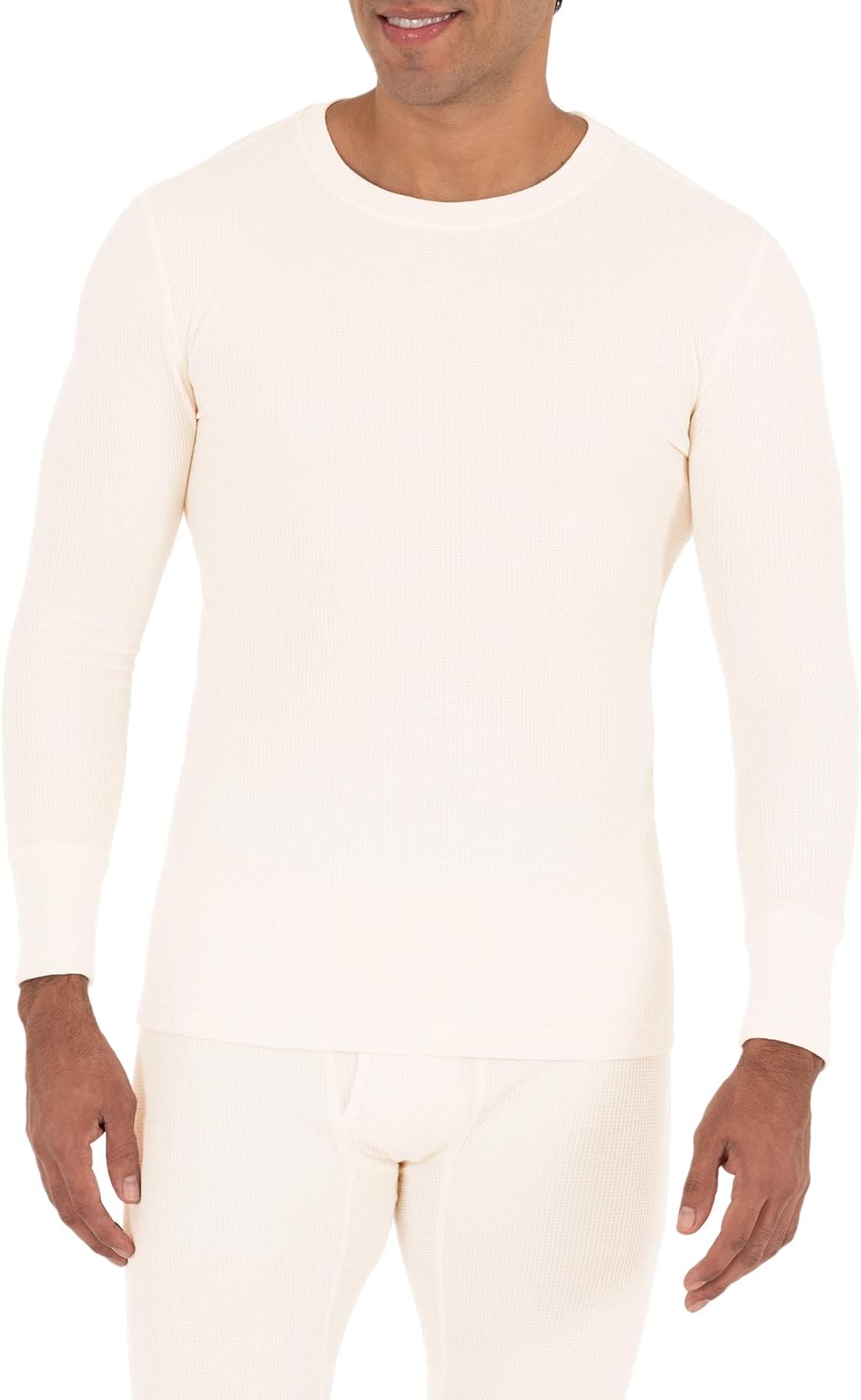 Men's Waffle Weave Crew Neck Thermal Top